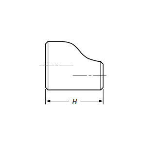 Excentrická redukcia na tupo